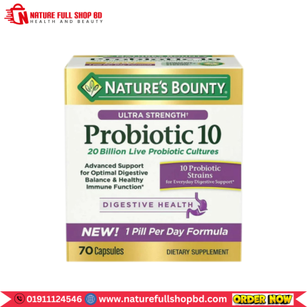 Nature’s Bounty Ultra Strength Probiotic 10 20 Billion 70 Capsules