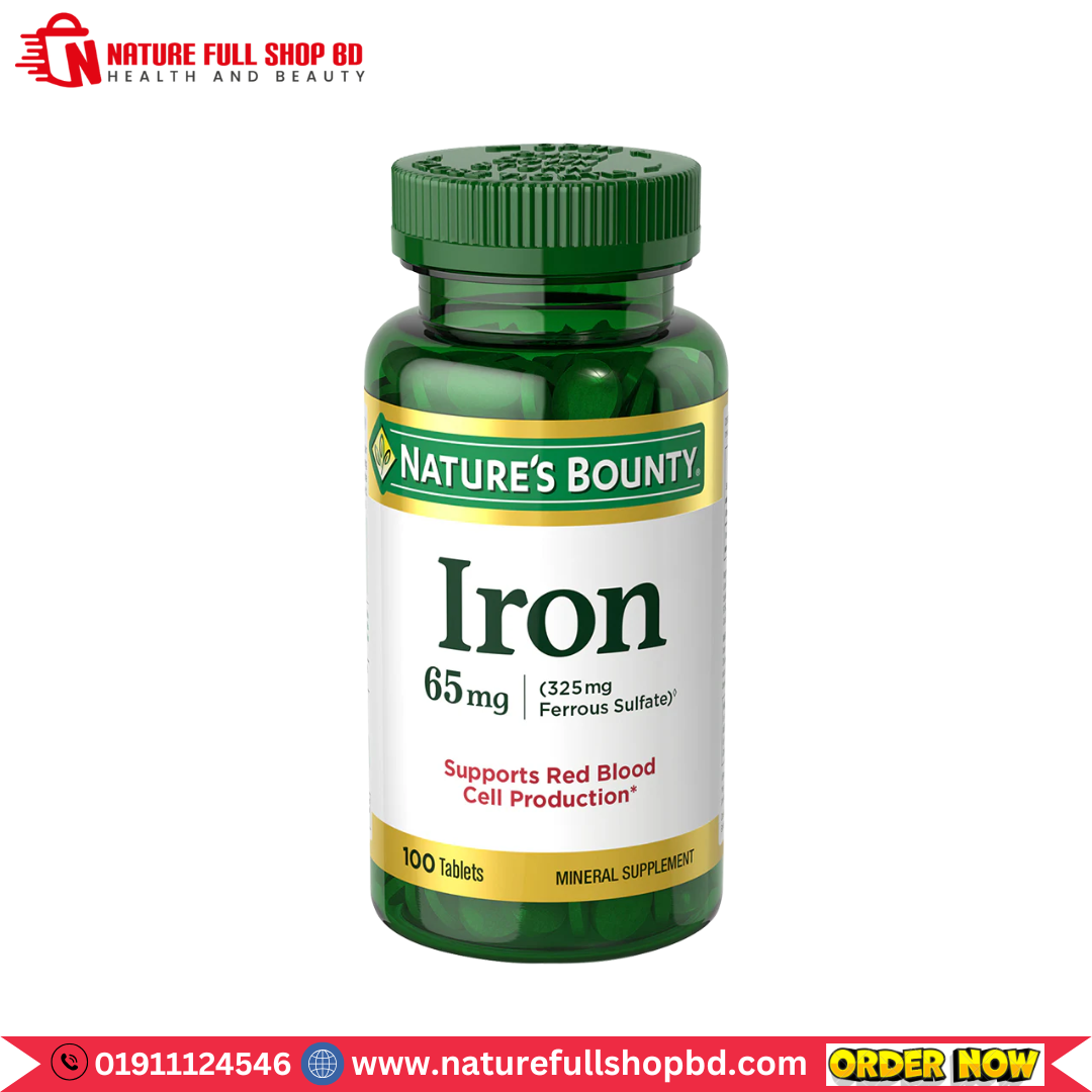 0 (87) Nature’s Bounty Iron 65 Mg (325 mg Ferrous Sulfate) 100 Tablets - Image 1