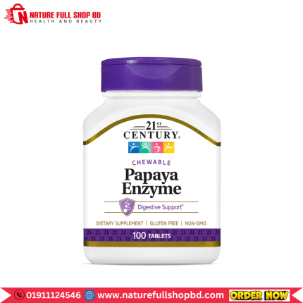 21st Century Papaya Enzyme 100 Tablets