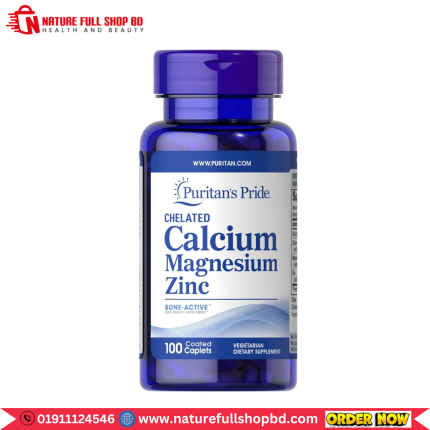 Puritan’s Pride Chelated Calcium Magnesium Zinc 100 Caplets