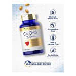 Carlyle CoQ 10 200mg Softgels with Black Pepper 60 Softgels - Image 4