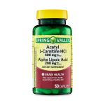 Spring Valley Acetyl L-Carnitine HCI 400 mg + Alpha Lipoic Acid 200 mg 50 Capsules
