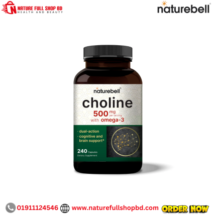 NatureBell Choline 500 mg with Omega-3 Fatty Acids 240 Capsules