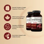 NatureBell Cranberry Concentrate with Acerola 36,000 mg 240 Veggie Capsules - Image 3