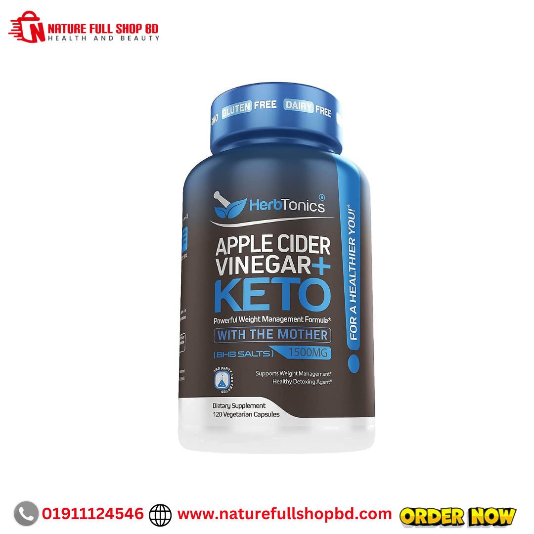 Herbtonics Liver CleanseHerbtonics Apple Cider Vinegar Plus Keto with Burner 1500mg 120 CapsulesDetox & Repair 120 Count HerbTonics Apple Cider Vinegar + Keto Fat Burner & Metabolism with The Mother 1500mg 120 Capsules - Image 1