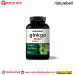 Naturebell Ginkgo Biloba 6,000mg with Panax Ginseng 500mg Per Serving 300 Capsules
