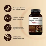 NatureBell Ceylon Cinnamon 9,000mg Per Serving, 240 Capsule - Image 3