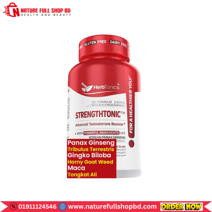 HerbTonics Strengthtonic Advance Testosterone Booster 60 Vegan Capsules