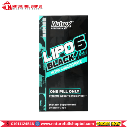 Nutrex Research Lipo-6 Black Hers Ultra Concentrated Weight Loss 60 Black Capsules