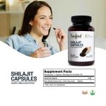 Sunfood Superfoods Raw Shilajit 500 mg 90 Capsules - Image 3