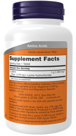 Now Foods Double Strength L-Lysine 1,000 mg 100 Tablets - Image 2