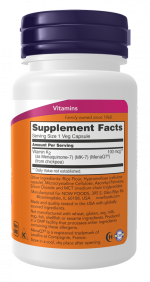 Now Foods MK-7 Vitamin K-2 100 mcg 120 Veg Capsules - Image 2