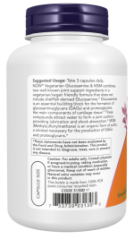 Now Foods Vegetarian Glucosamine & MSM 120 Veg Capsules - Image 3