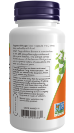 Now Foods Ginkgo Biloba 60 mg 60 Veg Capsules - Image 3