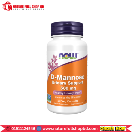 Now Foods D-Mannose Urinary Support 500 mg 60 Veg Capsules