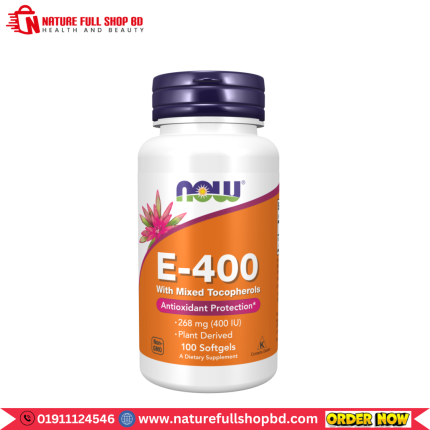 Now Foods E-400 with Mixed Tocopherols 268 mg (400 IU) 100 Softgels