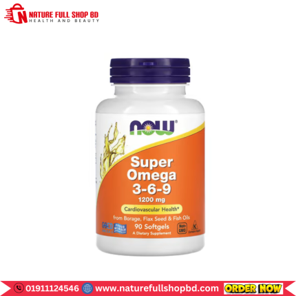 Now Foods Super Omega 3-6-9 Fish Oil 1,200 mg 90 Softgels