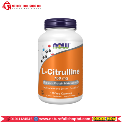 Now Foods L-Citrulline 750 mg 180 Veg Capsules