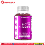 Vitamatic Biotin Gummies 10,000 mcg for Stronger Hair, Skin & Nails 60 Vegan Gummies