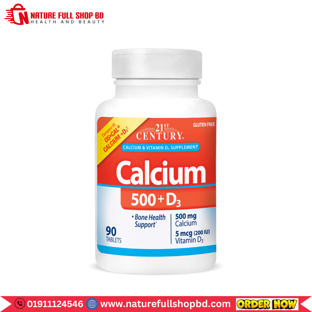 0 - 2025-05-24T013607.848 21st Century Calcium 500 + D3 5 mcg (200 IU) 90 Tablets - Image 1