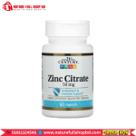 21st Century Zinc Citrate 50 mg 60 Tablets