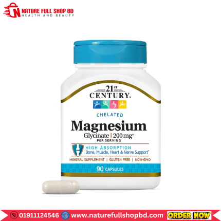 21st Century Chelated Magnesium Glycinate 200 mg 90 Capsules