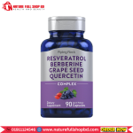 Piping Rock Resveratrol Berberine Grape Seed & Quercetin Complex 90 Capsules