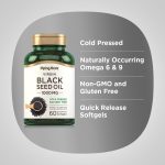 Piping Rock Black Seed Oil 1000 mg 60 Softgels - Image 2