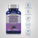 Piping Rock Resveratrol Berberine Grape Seed & Quercetin Complex 90 Capsules - Image 3