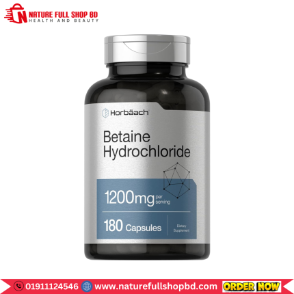 Horbaach Betaine Hydrochloride 1200 mg 180 Capsules