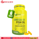 HerbTonics Omega-3X Fish Oil High EPA 450 mg & DHA 300 mg 180 Softgels