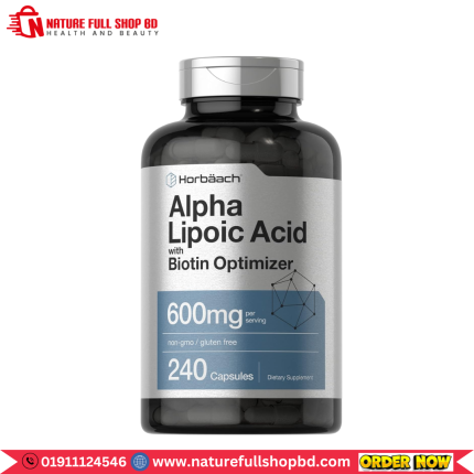 Horbaach Alpha Lipoic Acid with Biotin Optimizer 600 mg 240 Capsules