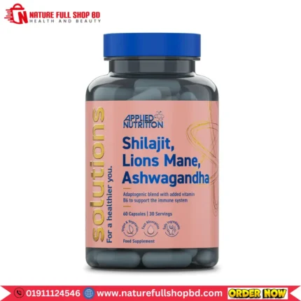 Applied Nutrition Solutions Shilajit, Lion’s Mane & Ashwagandha 60 Capsules