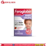 Vitabiotics Feroglobin Baby Drops With Iron Vitamin C And Zinc 4-24 Months 30ml