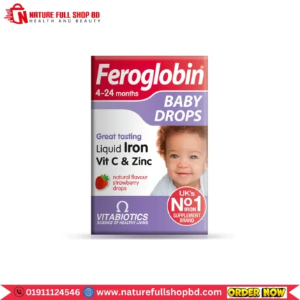 Vitabiotics Feroglobin Baby Drops With Iron Vitamin C And Zinc 4-24 Months 30ml