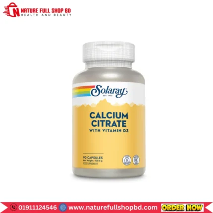 Solaray Calcium Citrate with Vitamin D3 90 Capsules