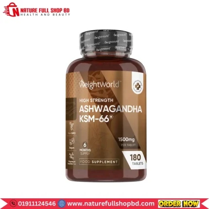 Weight World High Strength Ashwagandha KSM-66 1500 Mg 180 Tablets