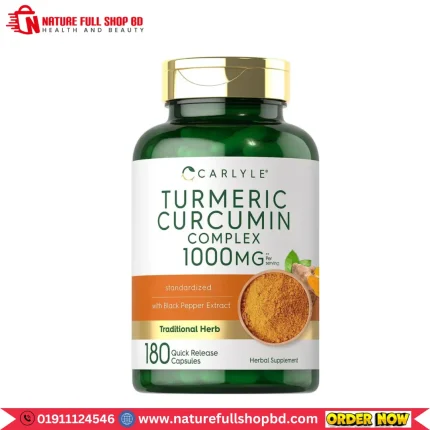 Carlyle Turmeric Curcumin Complex 1000 mg with Black Pepper Extract 180 Capsules